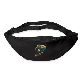 Fischfächer Illustration - Gürteltasche - Schwarz - Vorne
