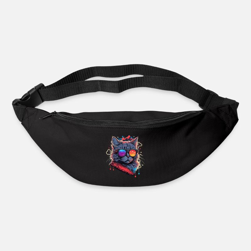 Elektronische Katze - Gürteltasche - Schwarz
