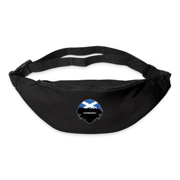 Édimbourg, Écosse, drapeau, horizon, silhouette, voyage - Sac banane - noir - Devant