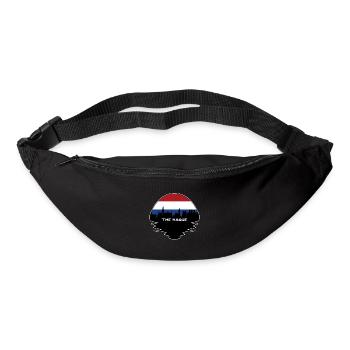 Den Haag Niederlande Flagge Skyline Silhouette Trav - Gürteltasche - Schwarz - Vorne