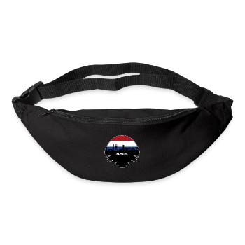 Almere Pays-Bas Flag Skyline Silhouette Voyage - Sac banane - noir - Devant