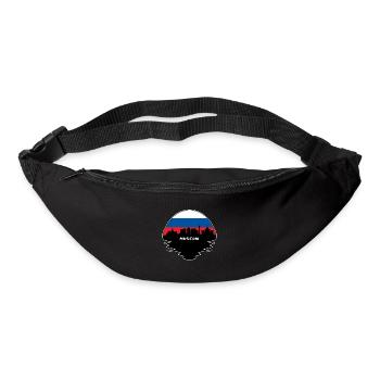 Moskau Russland Flagge Skyline Silhouette Reisen - Gürteltasche - Schwarz - Vorne