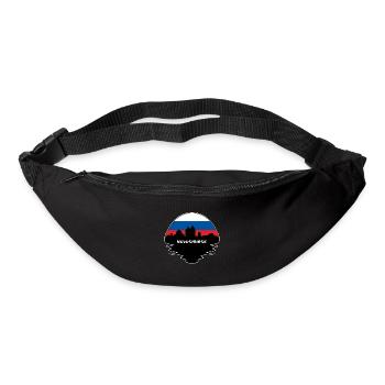 Novosibirsk Russie Drapeau Skyline Silhouette Travel - Sac banane - noir - Devant