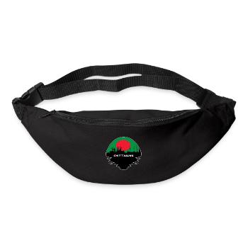 Chittagong Bangladesch Flagge Skyline Silhouette Trav - Gürteltasche - Schwarz - Vorne