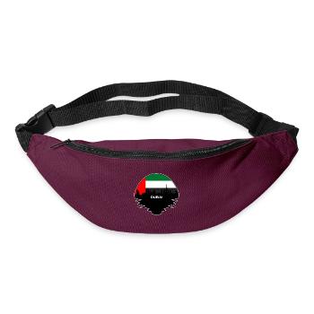 Dubai Uae Flag Skyline Silhouette Travel - Bum bag - burgundy - Front