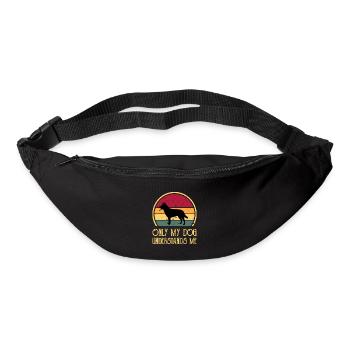 Australian Kelpie Dog Love Silhouette Retro Sunset - Bum bag - black - Front