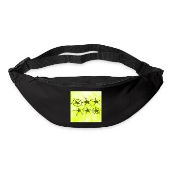 6 ÉTOILES JAUNE SOURIANT - Sac banane - noir - Devant