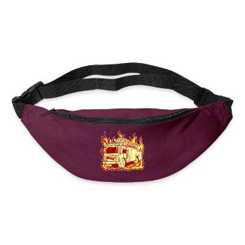 Fire Burning Fire Brigade Fire Engine Fire Protection - Bum bag - burgundy - Front