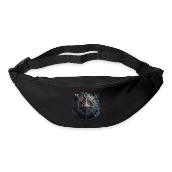 maritime anchor with cool sailing compass - Bum bag - black - Front