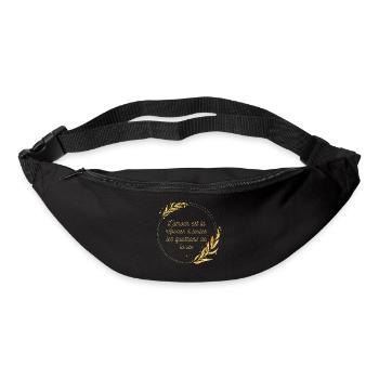 L'amour est la Réponse - Love is the Answer - Sac banane - noir - Devant