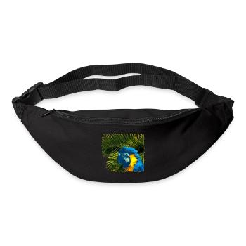 tolle papageien tees, Palmenblätter gelbbrust Ara - Gürteltasche - Schwarz - Vorne