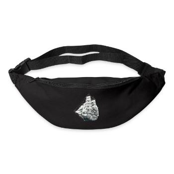 Grand marin, puissant voilier - Sac banane - noir - Devant
