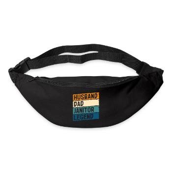 Ordures de gardien - Sac banane - noir - Devant