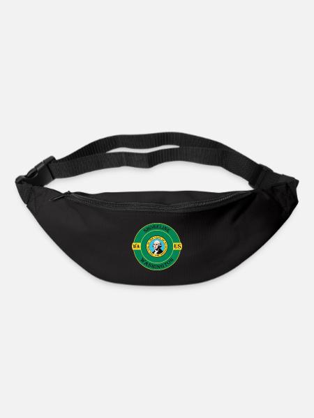 Shoreline Washington Flagge USA Souvenir Abzeichen - Gürteltasche - Schwarz