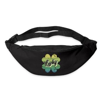 Cadeau de la Saint-Patrick Trèfle Hommes, Femmes, Enfants - Sac banane - noir - Devant