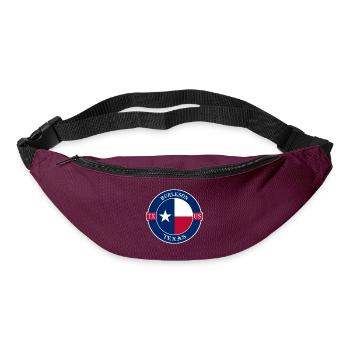 Burleson Texas Flagge USA Reise Souvenir Abzeichen - Gürteltasche - Burgunderrot - Vorne