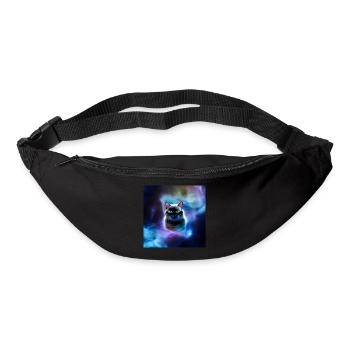 Katze im Weltraum - Gürteltasche - Schwarz - Vorne