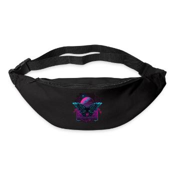 Buttterfly at Vaporwave Night - Bum bag - black - Front