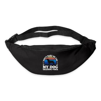 Boykin Spaniel Dog Lover Silhouette Vintage Sunset - Sac banane - noir - Devant