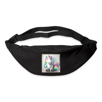 Unicorn Loves Teddy - Bum bag - black - Front