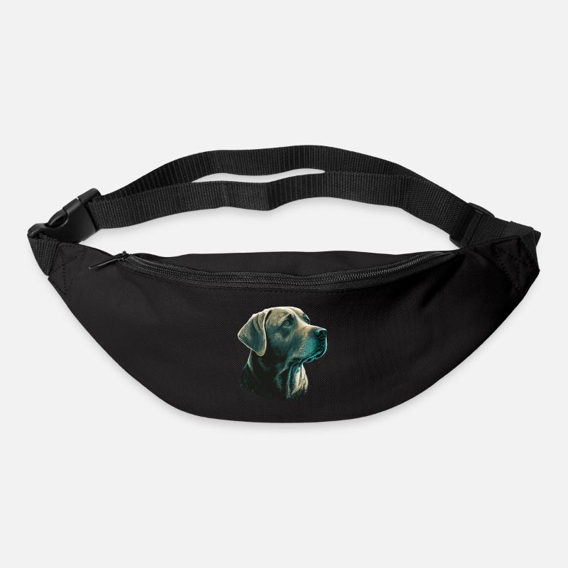 Labrador retriever brillant - Sac banane - noir