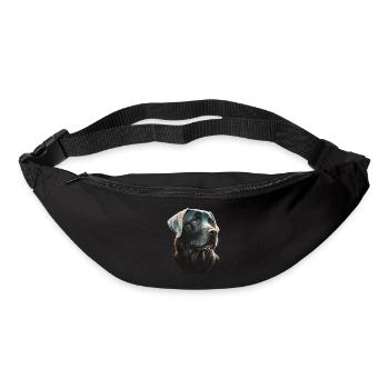 Labrador Retriever sur des lumières brillantes - Sac banane - noir - Devant