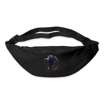 Incroyable Labrador Retriever avec un corps de style feuilles - Sac banane - noir - Devant
