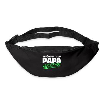 Papa Cooler Spruch Familie Eltern Schwanger Baby - Gürteltasche - Schwarz - Vorne