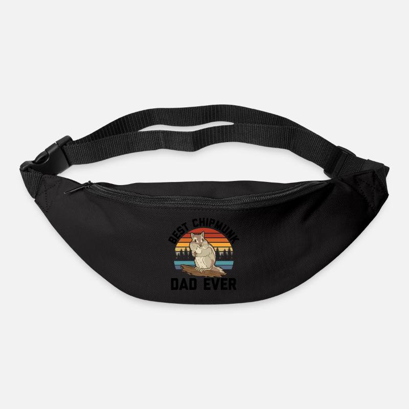 Streifenhörnchen - Gürteltasche - Schwarz