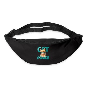 Alimentation du chat - Sac banane - noir - Devant