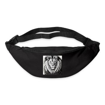 Lion King watching - Gürteltasche - Schwarz - Vorne