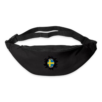 Uppsala Skyline Schweden Flagge Reise-Souvenir - Gürteltasche - Schwarz - Vorne
