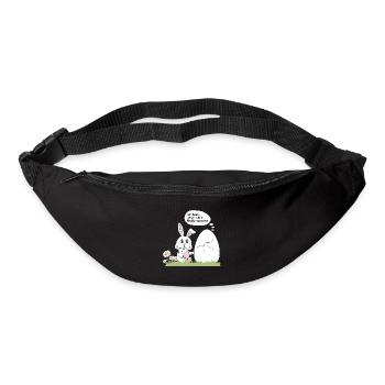 Rabbit and egg - Bum bag - black - Front