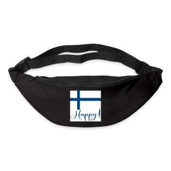 DRAPEAU FINLANDAIS - SIGNE HEUREUX - Sac banane - noir - Devant