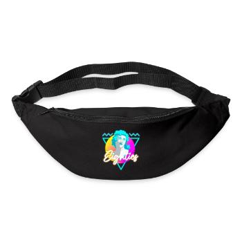 80er Musik Nostalgie Leuchtreklame - Gürteltasche - Schwarz - Vorne