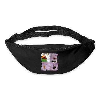 Two ladybirds in family planning - Bum bag - black - Front