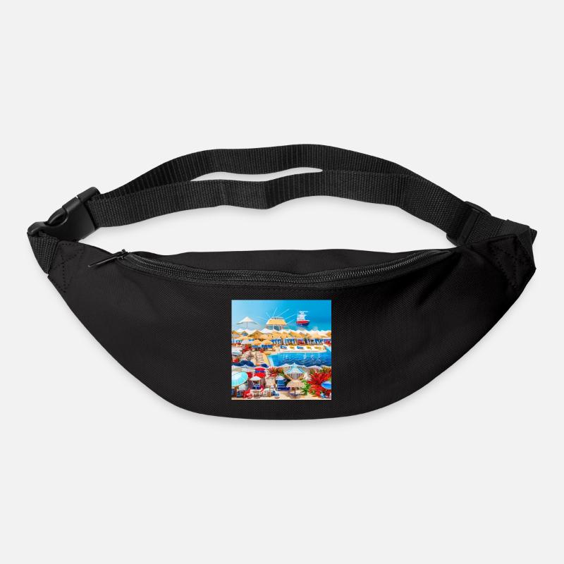 spending sunny holiday at sea side - Bum bag - black