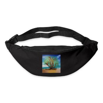 vieil arbre en été - Sac banane - noir - Devant