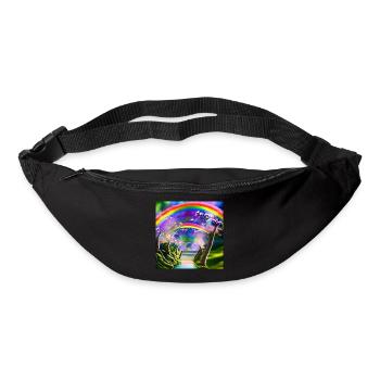 Arc-en-ciel au printemps - Sac banane - noir - Devant