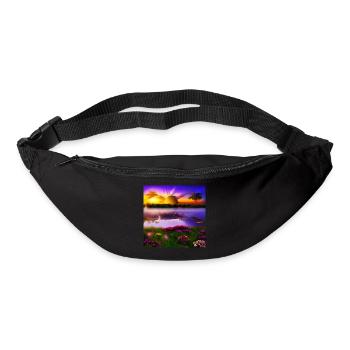 Sun setting over water - Bum bag - black - Front