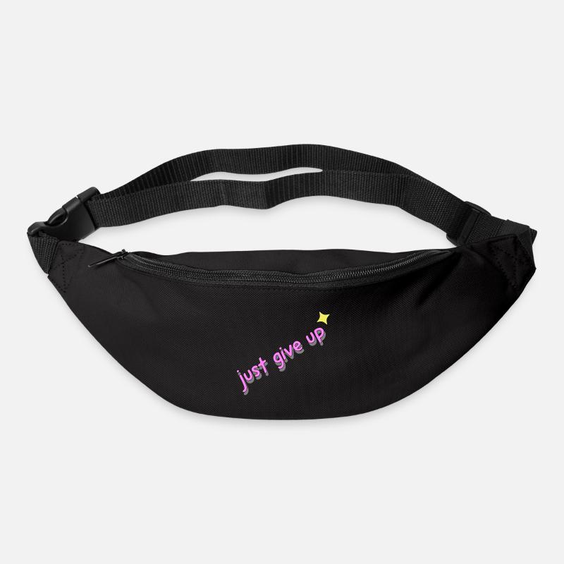 just give up - Gürteltasche - Schwarz