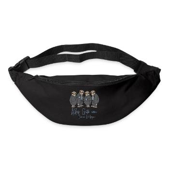 Abschied Job Arbeit Alles Gute von Deinen Kollegen - Gürteltasche - Schwarz - Vorne