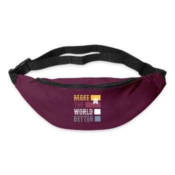 Rendre le monde meilleur - Sac banane - bordeaux  - Devant