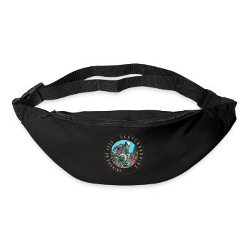 Totenkopf Skelett Skateboard Skater - Gürteltasche - Schwarz - Vorne