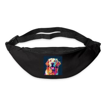 Golden Retriever Pop Art - Gürteltasche - Schwarz - Vorne
