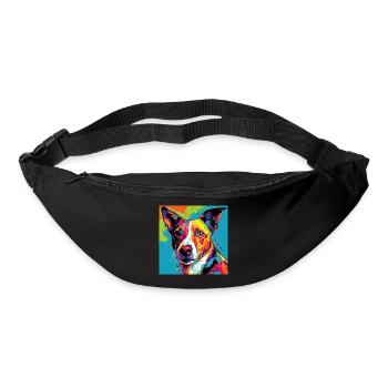 Jack Russel Terrier Pop Art - Gürteltasche - Schwarz - Vorne
