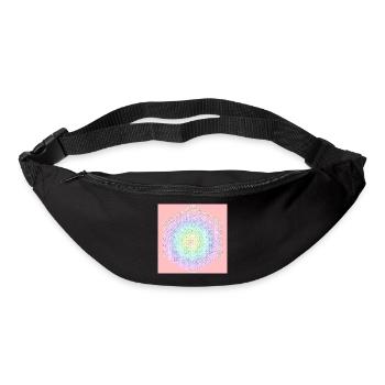 Fleur de Vie Blanche - 5ème Dimension - Sac banane - noir - Devant