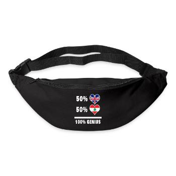 Liban et Grande-Bretagne 100% Genius Flag - Sac banane - noir - Devant
