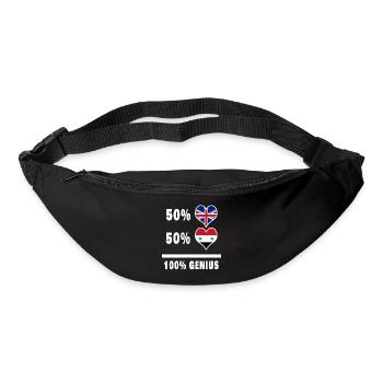 Syria and Great Britain 100% Genius Flag - Bum bag - black - Front