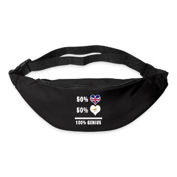 Zypern und Großbritannien 100% Genius Flagge - Gürteltasche - Schwarz - Vorne